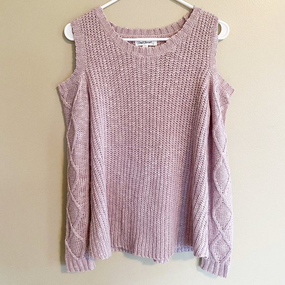 Cloud Chaser lilac purple cold shoulder sweater - Picture 1 of 5